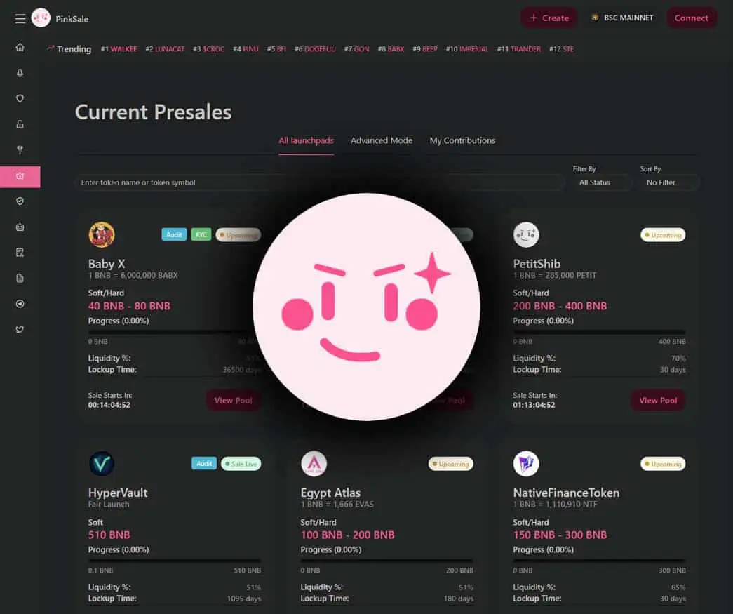 PinkSale Trending